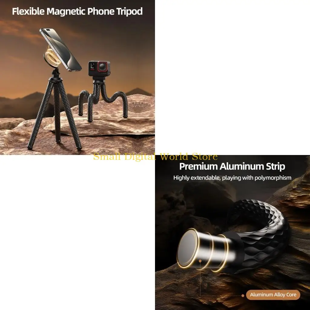 77UB Portable Phone Holder Flexible Octopus Tripod Secure and Stable Stand Bracket for Watching Videos and Playing