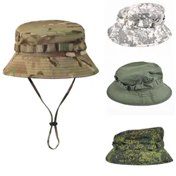 Tactical Camouflage Boonie Hat Wide Brim Men Women Sun Hat Outdoor Hiking Fishing Hunting Sports Caps Foldable Soft Hat