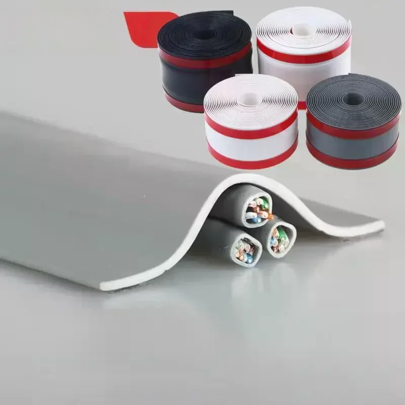 1Pcs 1/3 Meter PVC Self-Stick Cable Guard, Wire Safety Strip, Resistant Wall And Floor Cord Management