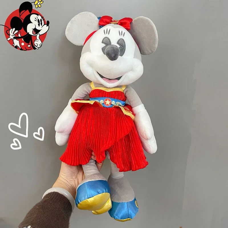 

Minnie Mouse Plush Toy Red Dress Collectible Doll 42cm Soft Stuffed Animal for Kids Adults Birthday Christmas Gift Kawaii Girls
