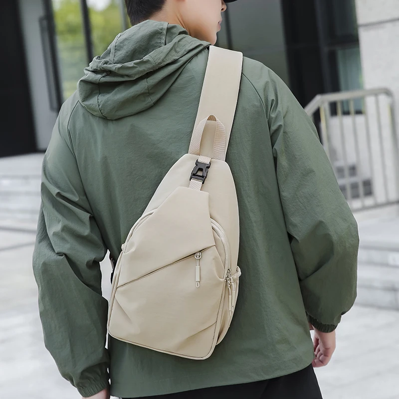 Unisex Große Kapazität Brusttasche Lässige Reise Wasserdichte Einzelschultertasche Einfache Multifunktionale Umhängetasche – Detail 35