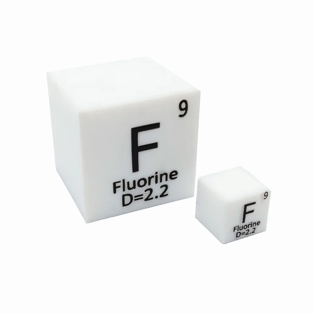 Florine Cube F 75.98% Light Density Element Cubes for Element Collection Hand Made DIY Hobbies Crafts Display