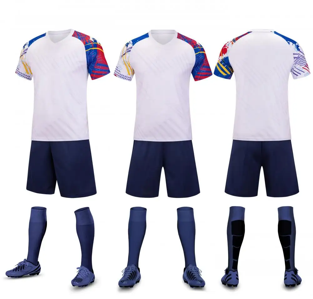 Uniforme de fútbol personalizado para adultos y jóvenes, conjunto de Jersey de fútbol de secado rápido transpirable, kit de equipo de fútbol