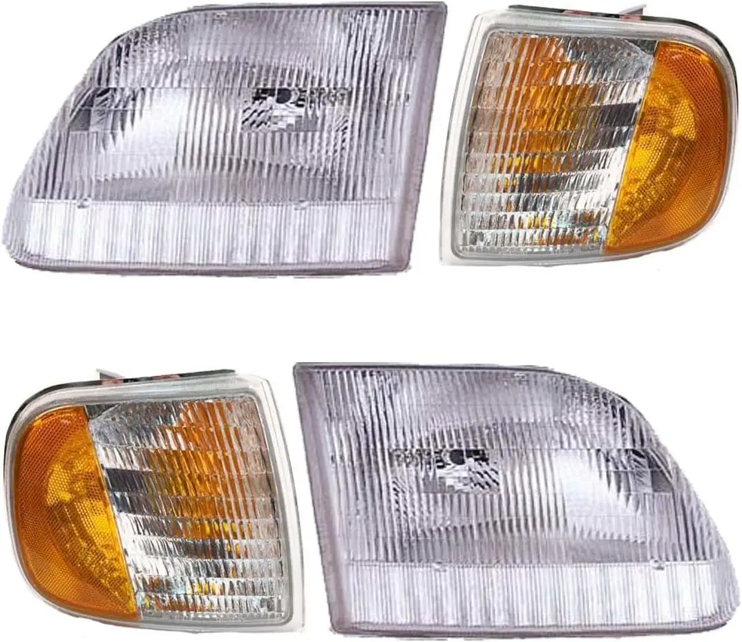 

Halogen Headlights w/Corners Fits Limited Build Dates Compatible with Ford Expedition F-150 Includes Left Driver and Right Passe