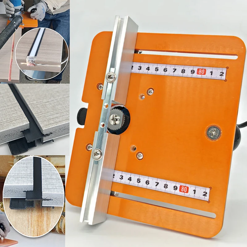 

1Pc Flush Mounted Light Strip Slotting Template Woodworking Wall Panel Slotting Auxiliary Tool , For Lamp Track Pressure Strip