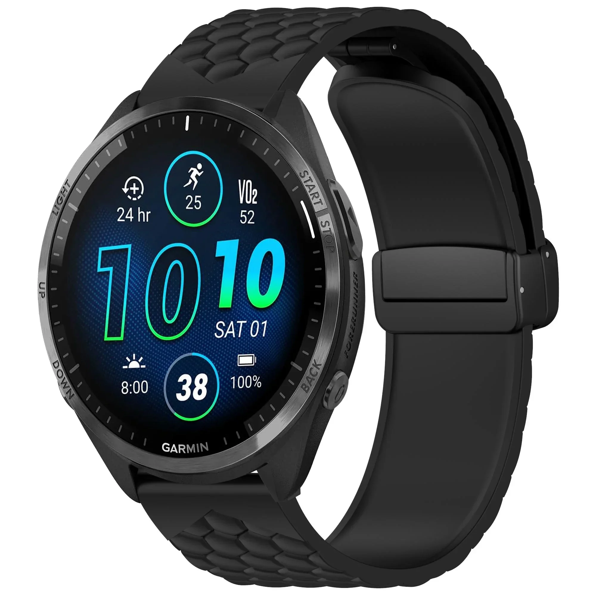 Cinturino ufficiale da 22 mm per Garmin Forerunner 265 745 255 Bracciale con cinturino musicale Vivoactive 4 Venu 2 3 Sostituzione cinturini in silicone