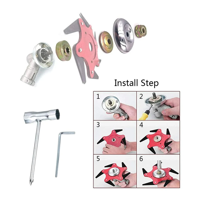 HLZS-Weed Trimmer Adapter Kit For Straight Shaft String Trimmer Brush Cutter