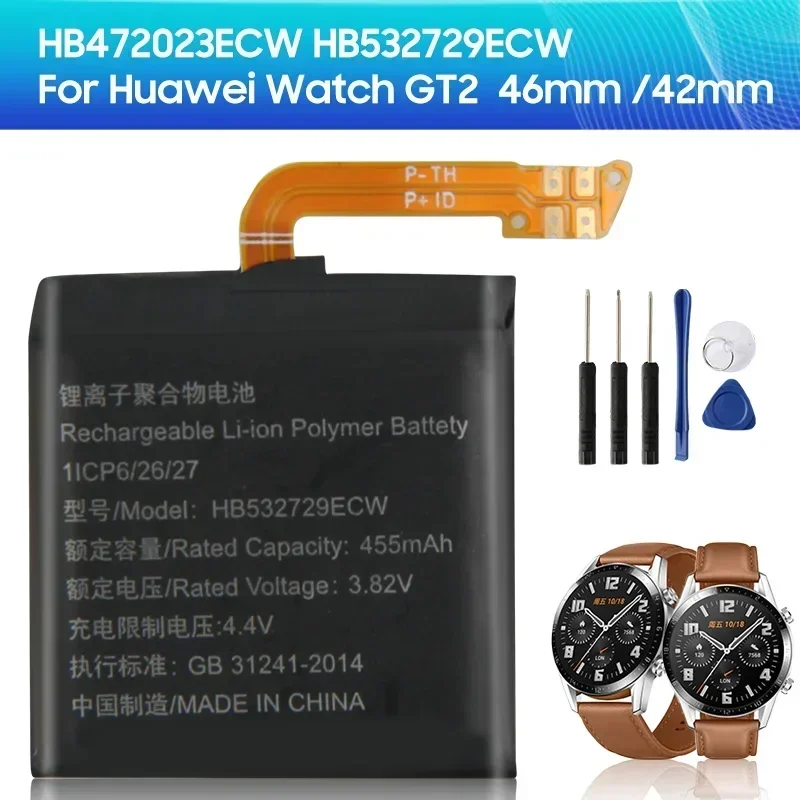 

Сменный аккумулятор HB532729ECW для Huawei Watch GT2 GT 2 HB472023ECW 46 мм 42 мм, новые качественные запасные аккумуляторы с инструментом