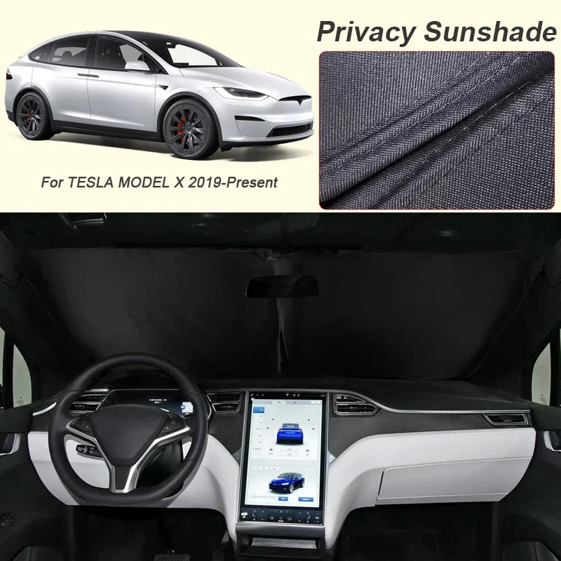

Car Polyester Window Privacy Sunshade Cover For TESLA MODEL X 2019-Present Auto Anti-UV Heat Insulation Protect Cover Accessory