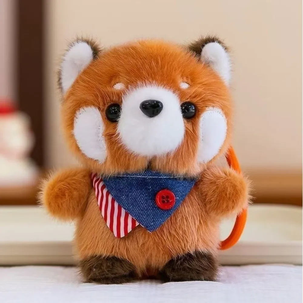 Keyring Dressed Cartoon Foodie Animal Soft Fluffy Cartoon Stuffed Multicolor Cartoon Design Keychain Bag Ornament