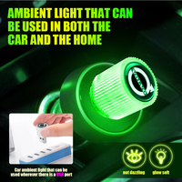 2pc Car Mini USB LED Interior Ambient Light Color-changing Accessories for Volvo V40 V50 S40 S80 XC60 S90 XC90 S60 XC40 T6 AWD
