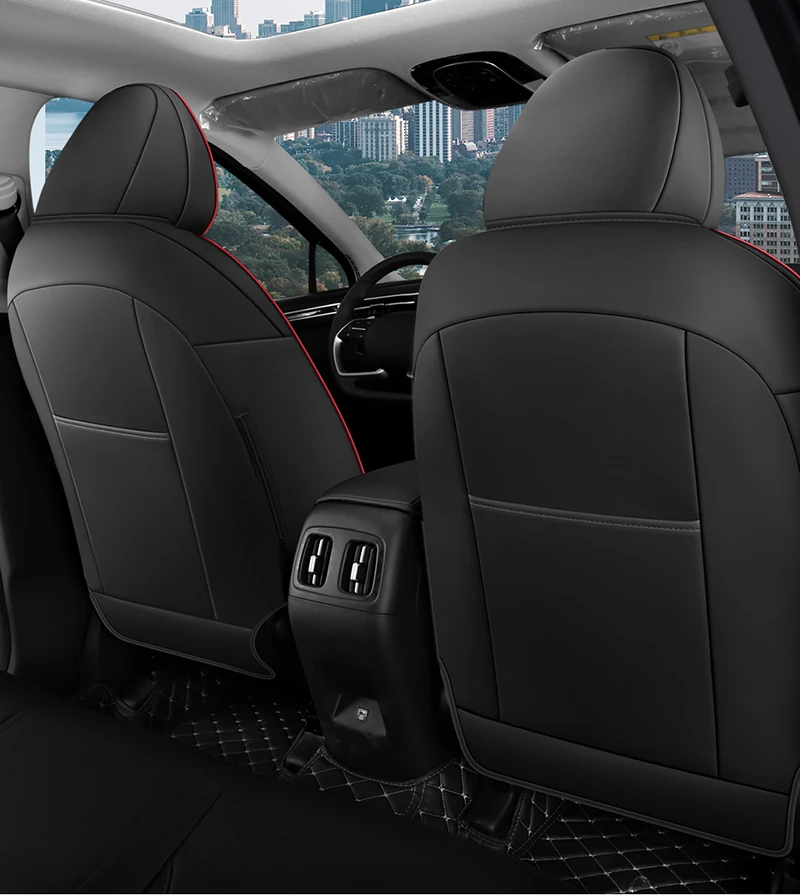 Maßgefertigte Auto-Zubehörteile Sitzbezüge aus Kunstleder für Hyundai Santa Fe Palisade Veracruz 6 Sitze 7 Sitze 8 Sitze – Detail 32
