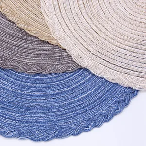 Peñones de mesa trenzados redondos Matros de mesa de 38 cm para mesas de comedor Halloween Woven Wavable No Slip Place Mats 10 Mejores Matros de mesa redondos de ventas 90 cm - №9