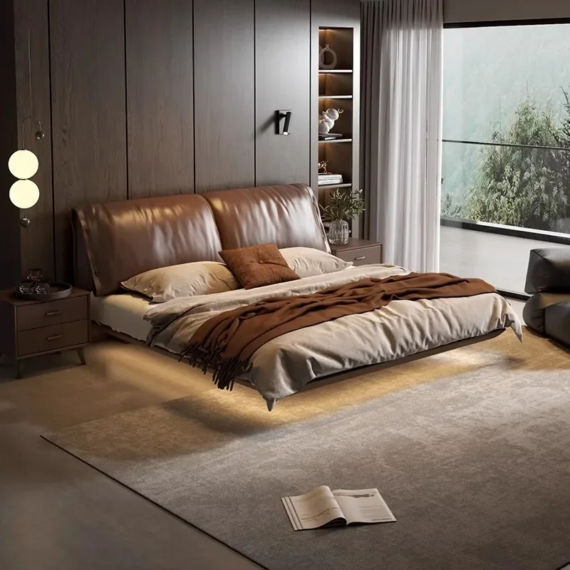 Lit de luxe super king size avec cadre, tête de lit double/queen, pour chambre à coucher, 220x200 cm, sommier de lit confortable et luxueux, mobilier de chambre.
