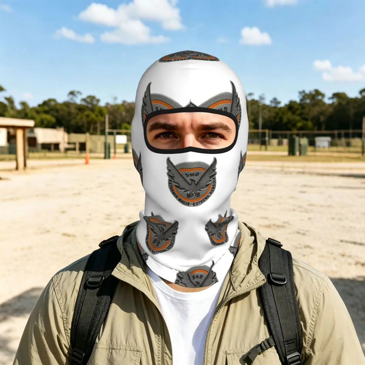 The Division 2 Shd Strategic Homeland Division Breathable Thin Balaclava Full Face Mask Sun Protection Neck Gaiter For Cycling