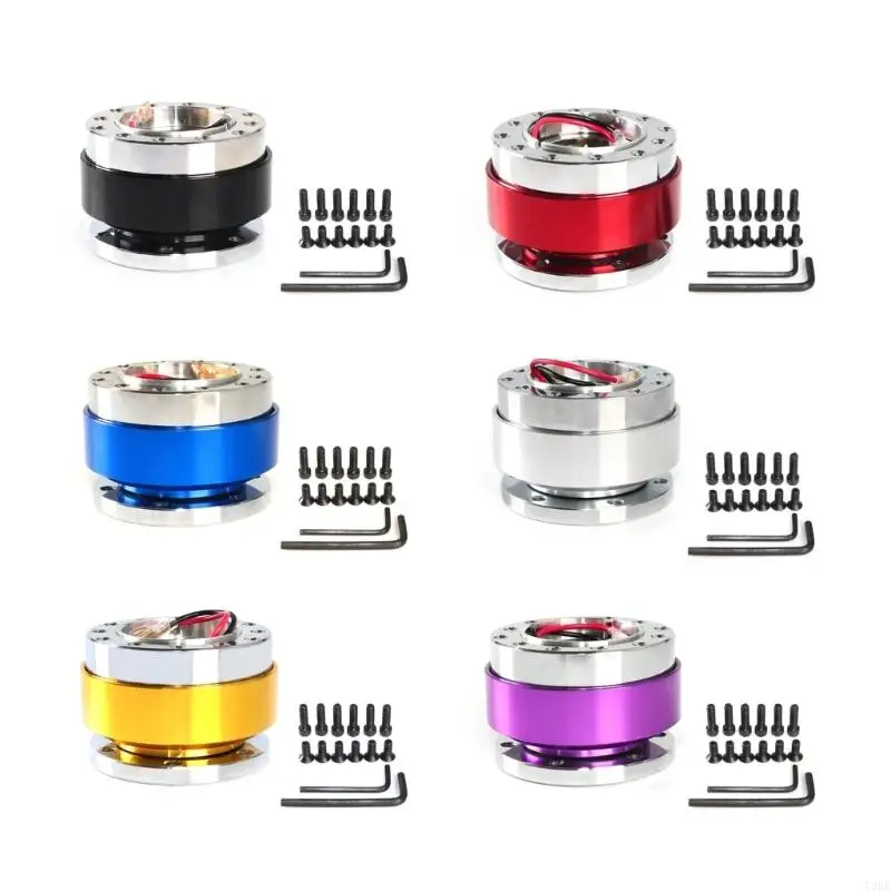 

T3EF Steering Wheel Quick Disconnect Adapter Base, Aluminum Hub Fit for Motorsport Enthusiasts Improved Control Comfortable
