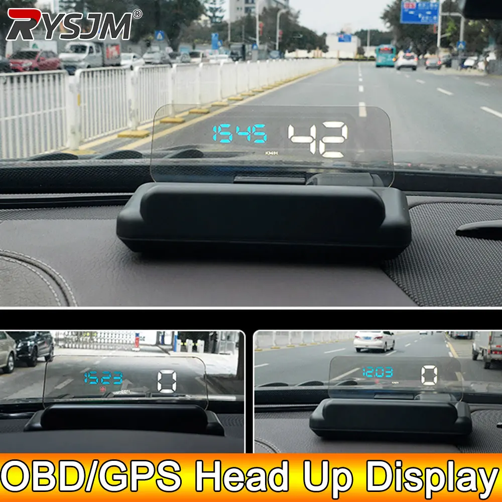 

AD OBD/GPS HUD C500 T900 Head Up Display Mirror Projector On Board Computer Alarm Cartronics Accessories Speedometer customized