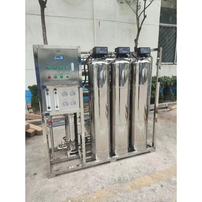【العلامة التجارية الجديدة】 1000 لتر منقي TDS RO معالجة المياه وتزيل التلوين بالتناضح العكسي ماكينة RO للمشروبات الملحية محرك PLC المنقى 220 فولت