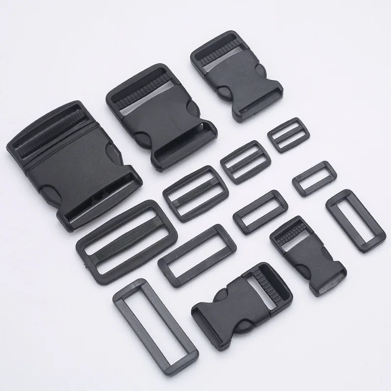 20mm 25mm 32mm 42mm 50mm Plastic Hardware Dual Adjustable Side Release Buckles Clip Fastener Belt Backpack Strap Accessories