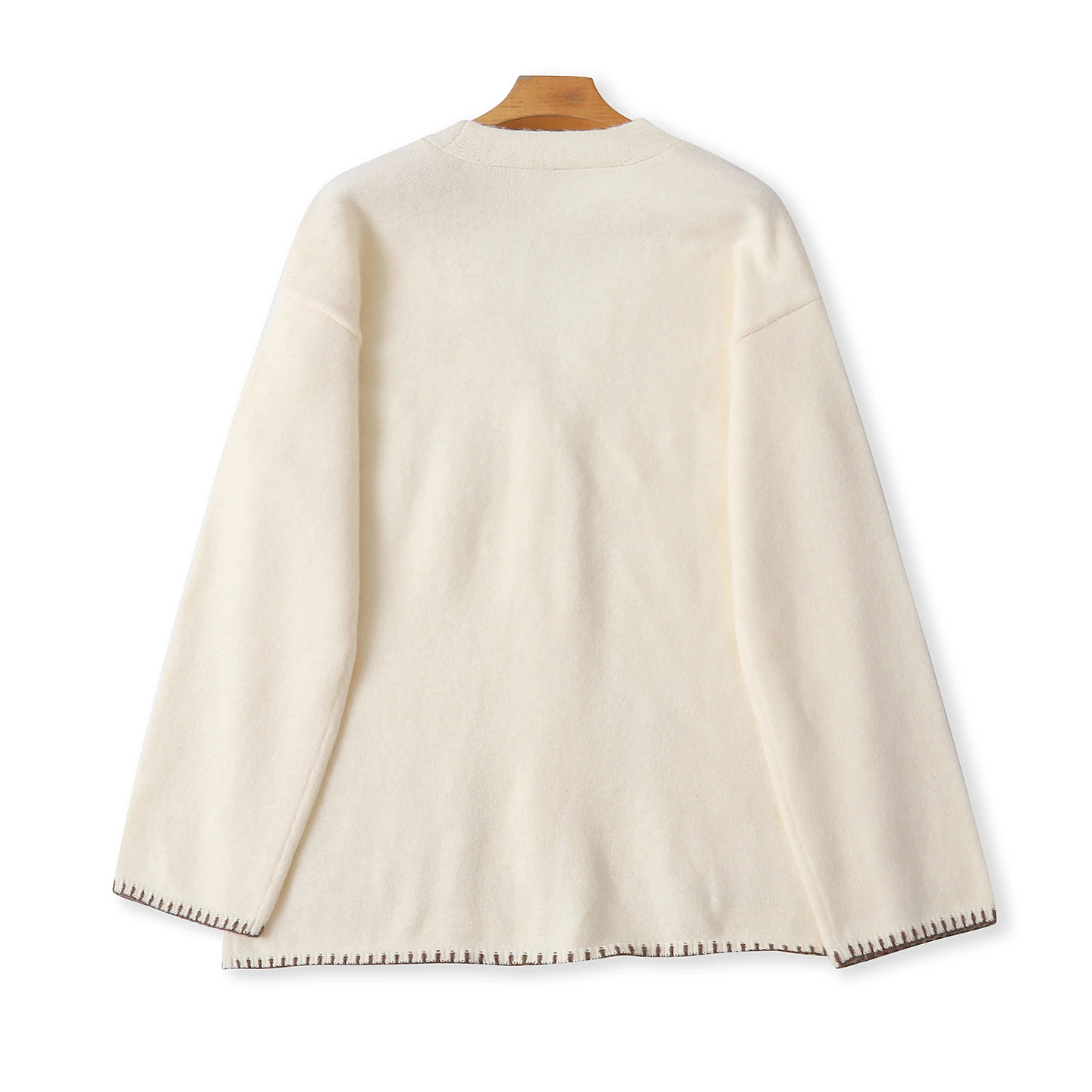 Modny kardigan z dzianiny z dekoltem w serek, damski, dwurzędowy, zapinany na jeden guzik, duży rozmiar, sweter na wiosnę, jesień i zimę...