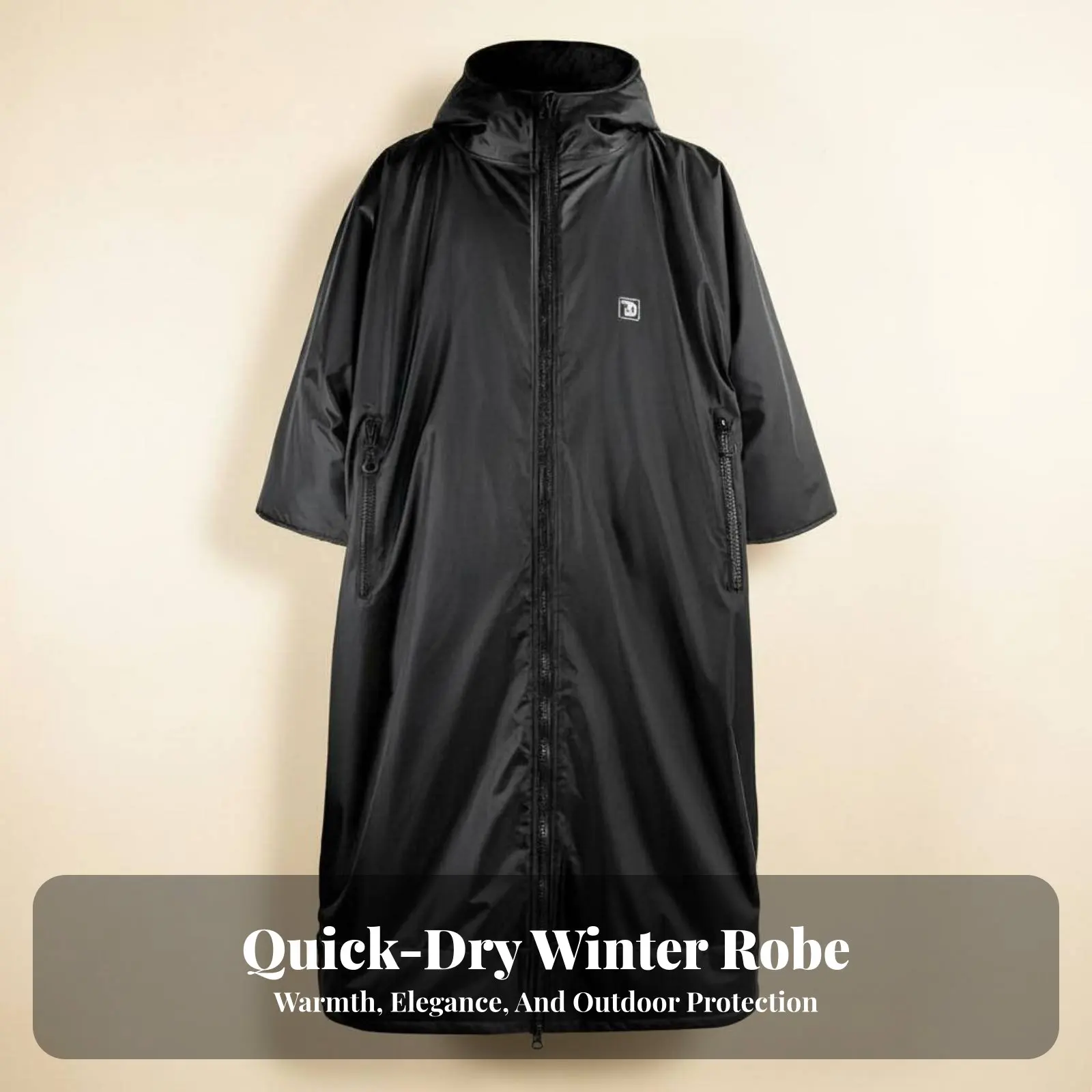 

Professional Quick-Dry Poncho, Adult Winter Aquatic Towel Coat, Thermal Waterproof Jacket, Unisex, Outdoor Sports