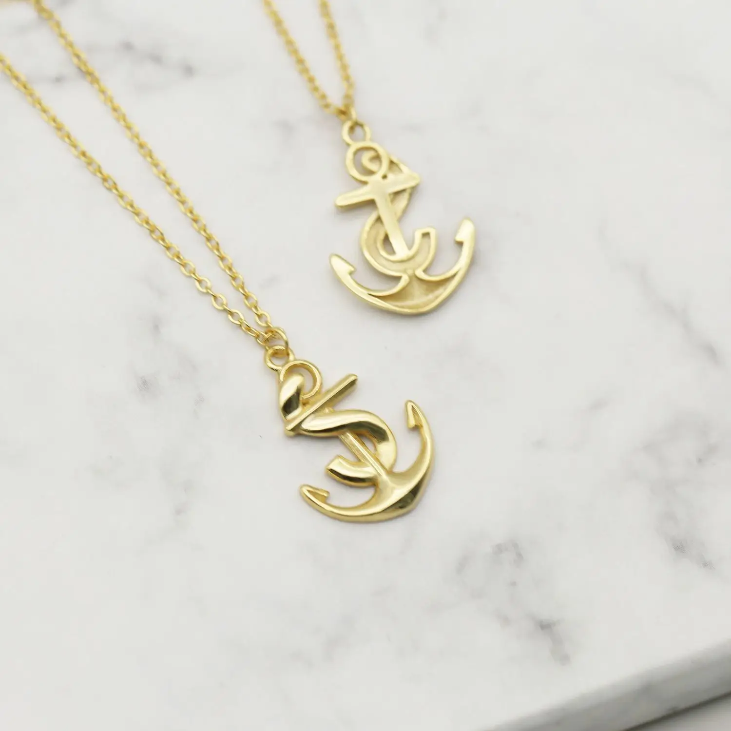 

Original Niche Design Anchor Love Terminal Pendant Necklace Clavicle New High-grade Joker Ins Female