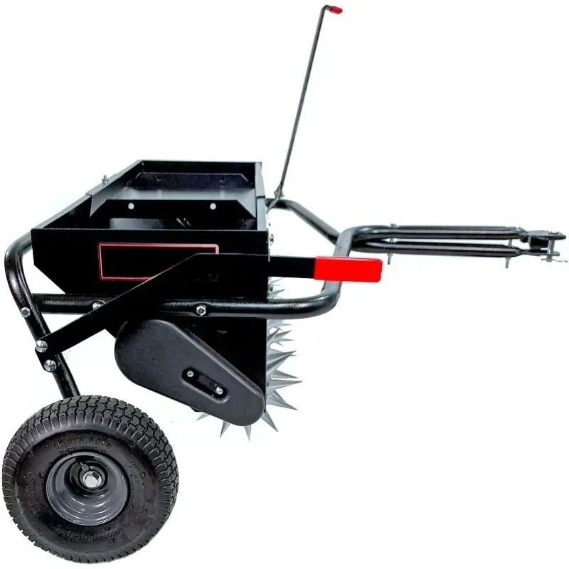 AS2-40BH-P Tow Behind Combination Aerator With Weight Tray, 40-Inch, Flat Black Spreader