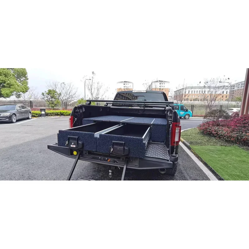 Durable Retractable Folding Pickup Bed Storage Drawer With Waterproof Locking Feature Suitable For F150 Raptor Vehicle Modificat