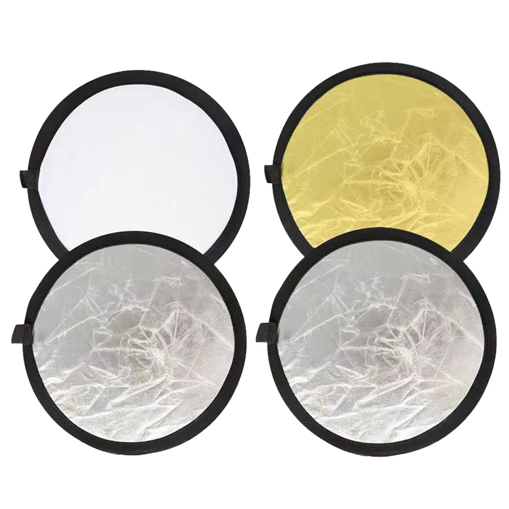 Reflector Handheld Multi-folding Portable Light Plate Suitable 2In1 Gold&Silver/Silver&White Take Pictures Shoot Attachment Part