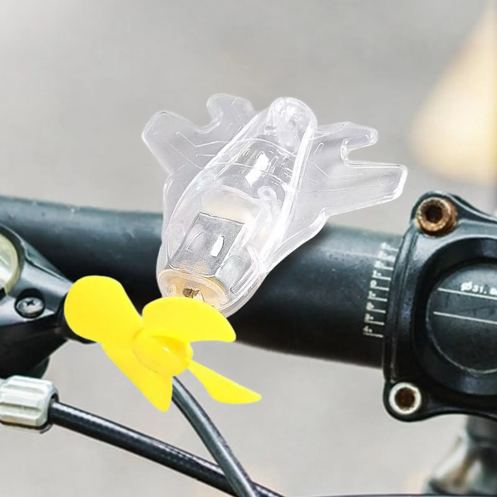 

Motorcycle Propeller Bicycle Motorbike Handlebar Decoration Airplane Broken Wind Cycling Riding Accessories with LED Lights