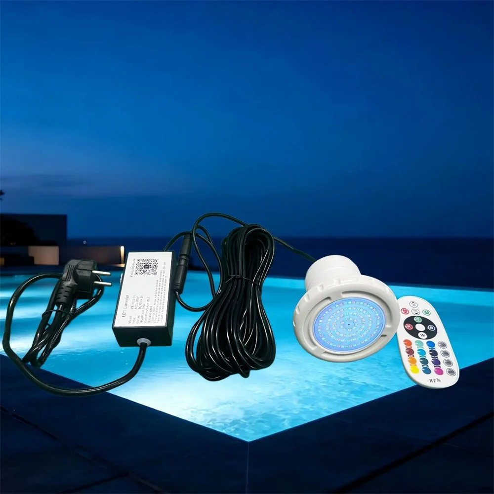 RGB LED Underwater Swimming Pool Lights DC12V 12W AC85-265V Bluetooth APP Control IP68 Waterproof Fountain Landscape Lamp Party