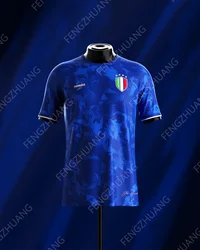 2024 Jersey Newest Man Outdoor Quick Dry Soccer Jersey Summer Classic Casual Loose Exercise Jersey Tee Italy Gli Azzurri Jersey