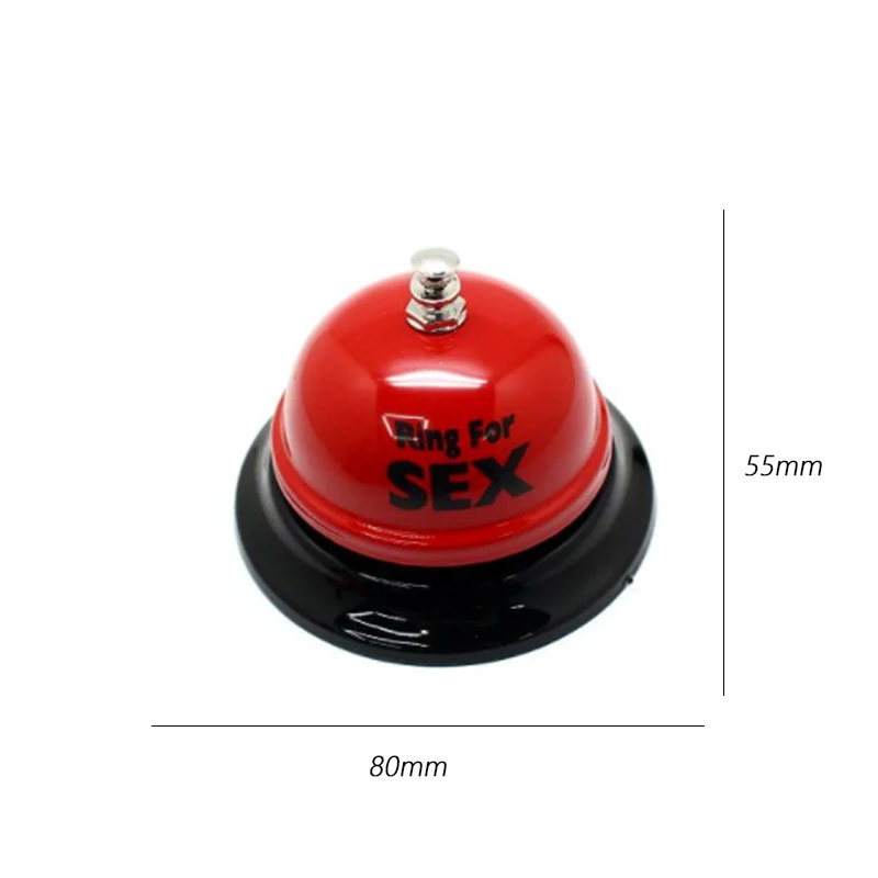 Sex Glocke Ring Spielzeug Spiel Neuheit Geschenk Kreative Rote Glocke oder Paar Flirten Rot Metall Sex Lustige Tisch Ring Glocke – Detail 1