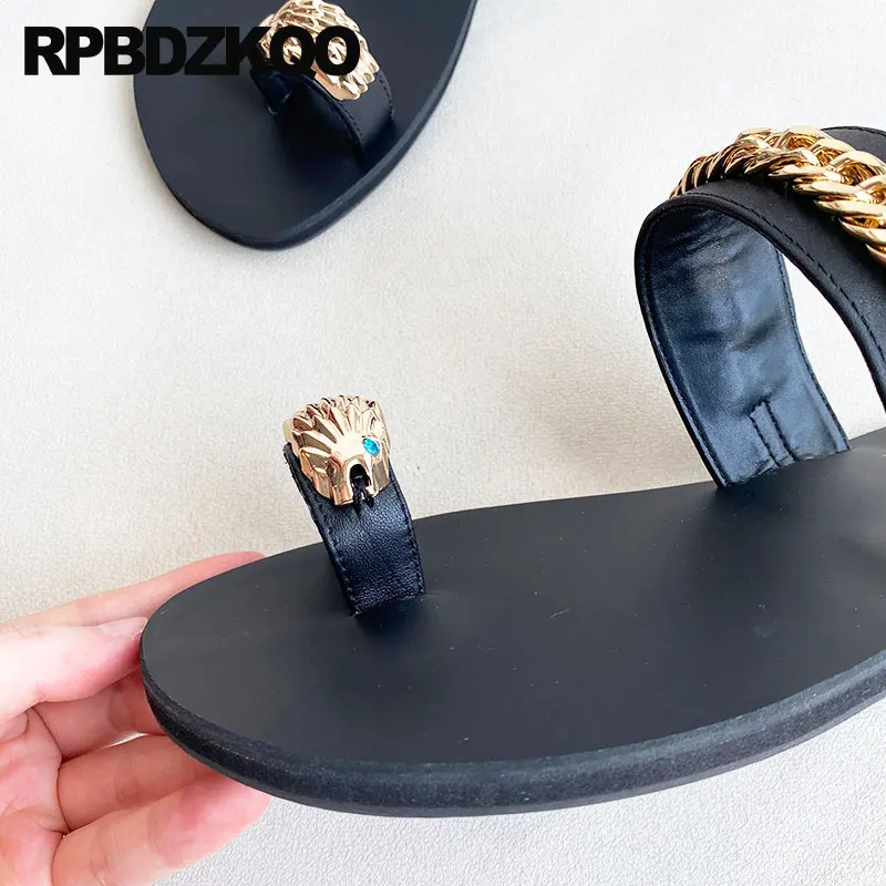 Shoes Y2k Punk Holiday Chain Nice Slides 45 Rock Plus Size Men China Wide Fit Toe Loop Summer Slippers Metal Flats Sandals Ring