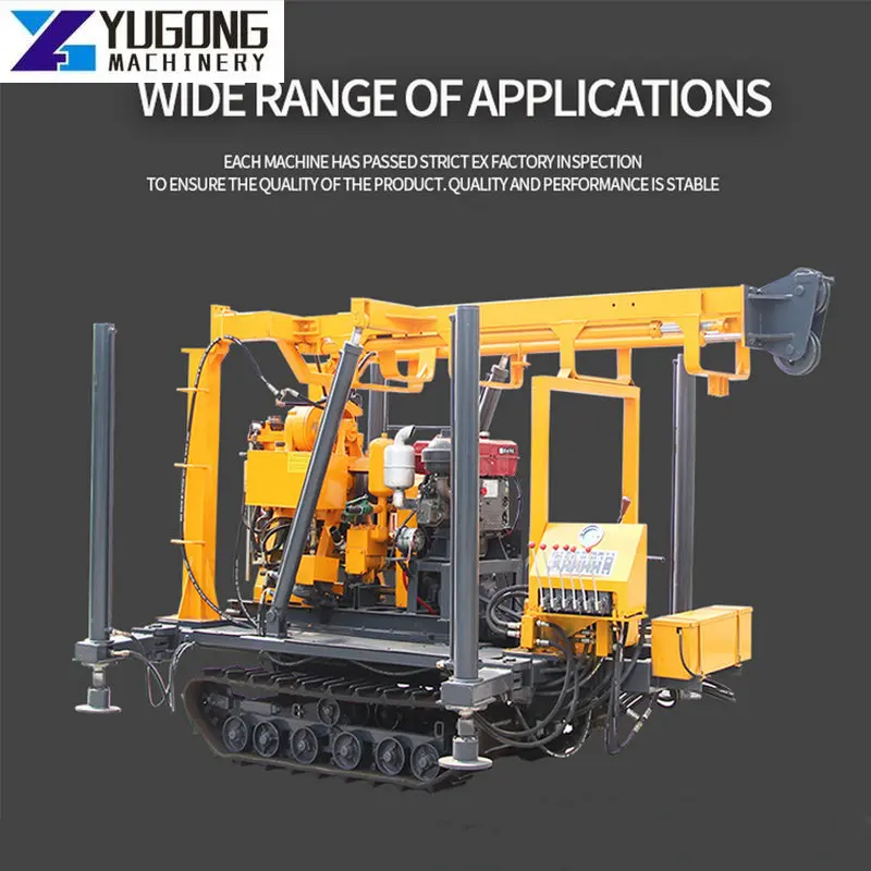 Crawler Water Well Drilling Rig Geotechnical 150m Soil Testing Core Portable Diesel Water Well Drill Rig Machine for Water
