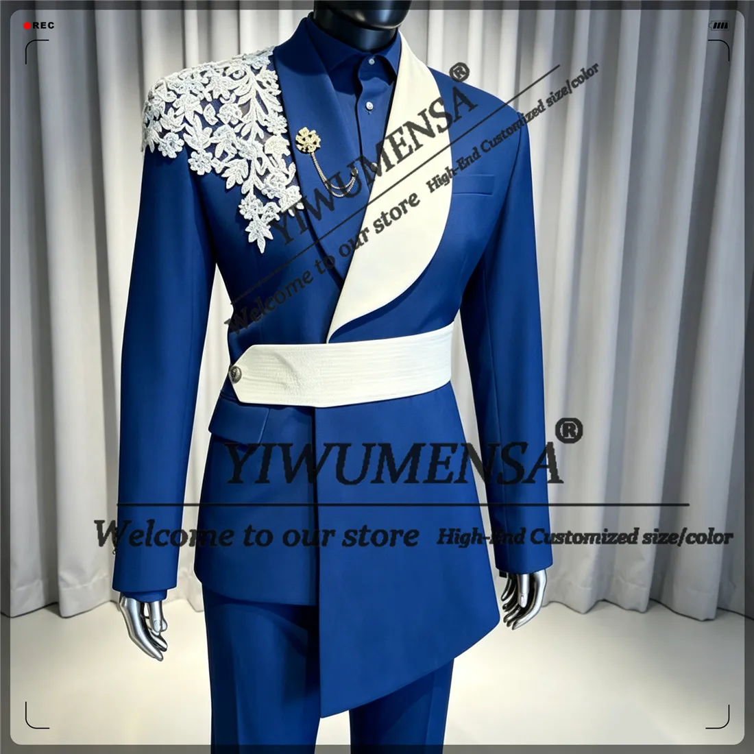 

Unique Design Suit Men Formal Party Tuxedos Customized 2 Pieces Sets Costumes Hommes Groom Prom Blazers Slim Fit Man Outfits