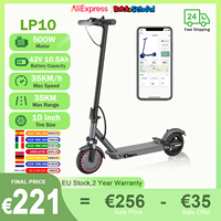 AOVOPRO LP10 500W Electric Scooter 42V 10.5Ah 35KM/H 35KM Long Range 10 Inch with Shock Absorption Smart Foldable EScooter