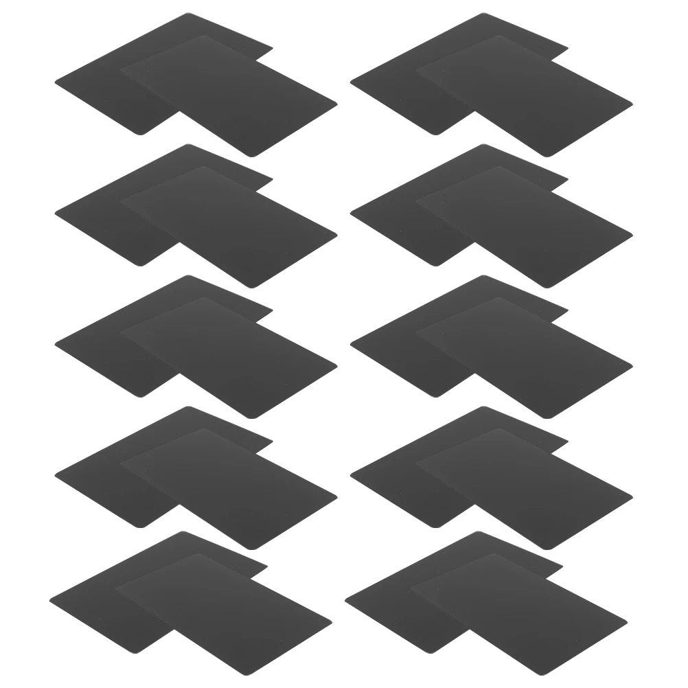 

100pcs Metal Business Cards Blank Aluminum Alloy Name Cards For Engraving Diy Smooth Edge Metal Card Blanks Printing Plates