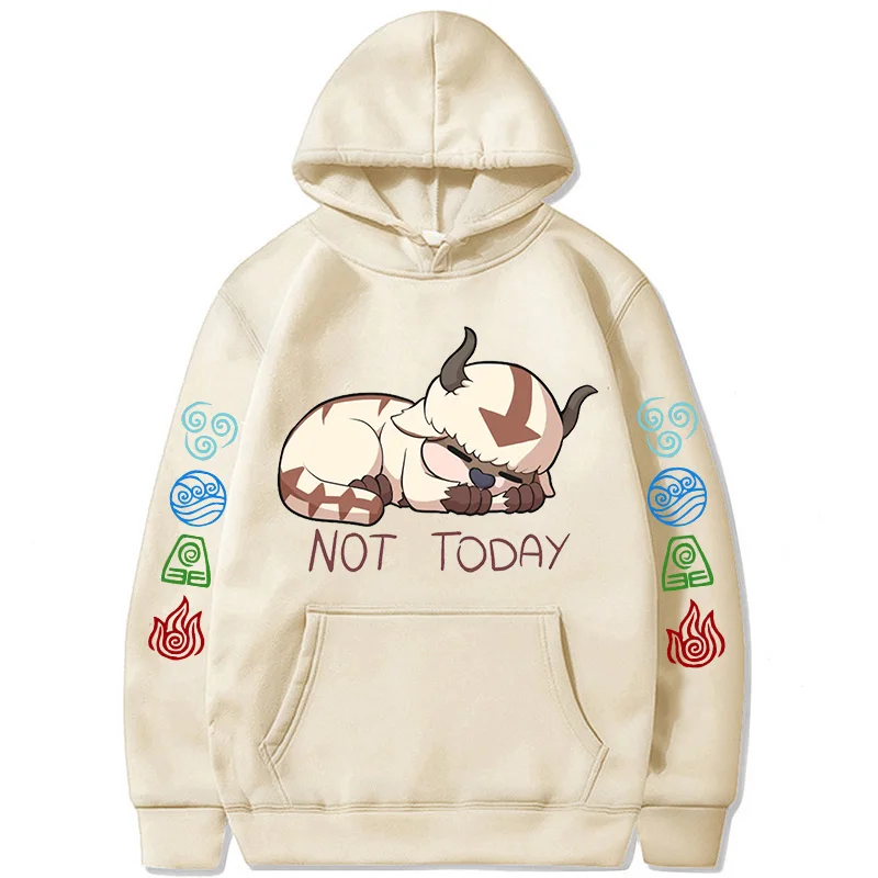 90s Casual Sweatshirts Avatar The Last Airbender Y2k Mens Hoodies Streetwear Hip Hop Harajuku Pullovers Fashion Mange Clothes