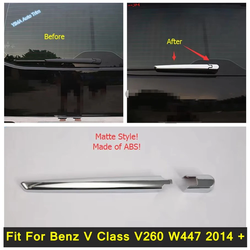 

For Mercedes-Benz V Class V260 W447 2014 - 2025 Interior Accessories Chrome Rear Window Windscreen Wiper Cover Trim Protection