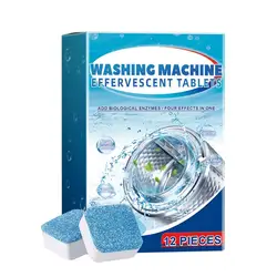 Washer Cleaner Tablets 12pcs Cleaning Tablets For Washing Machines Washing Machine Tub Cleaner Multifunctional Clothes Washer