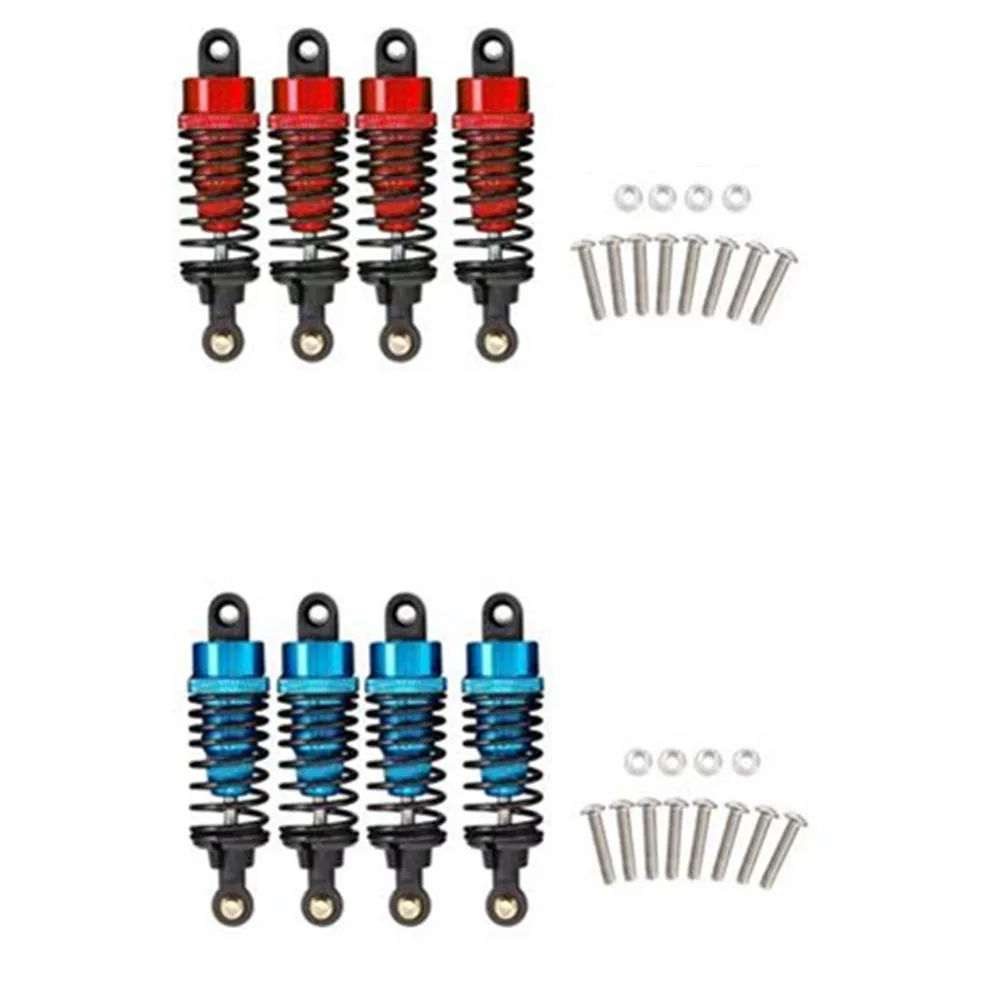 4Pcs 70mm Alloy RC 1/10 Adjustable Shocks For Tamiya TT01 TT02 1/10 RC Car Metal Shock Absorber Suspension Damper