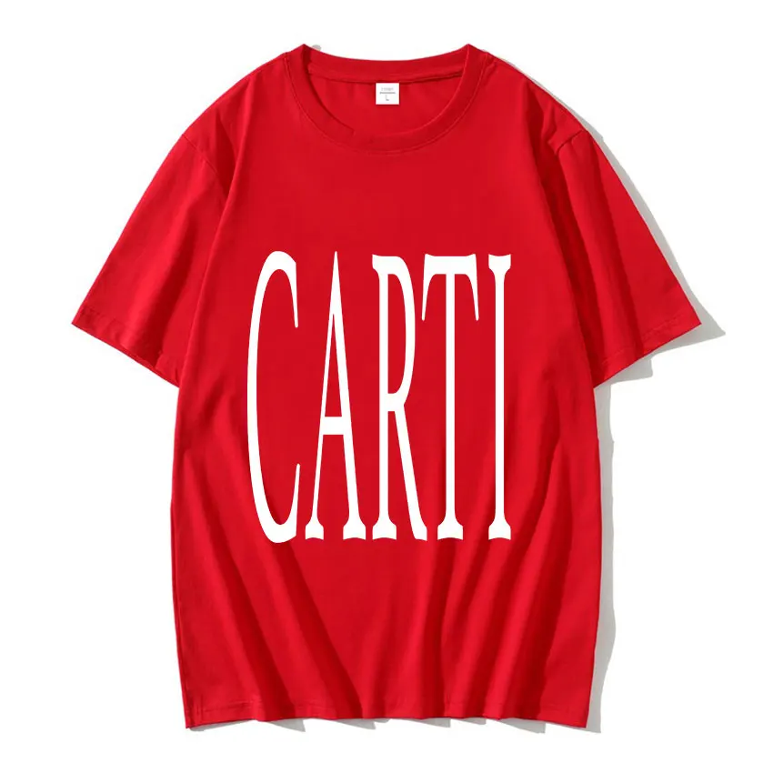 Rapper Playboi Carti T Shirt Big Font V As Seen on Carti Print Graphic T-shirt Men Hip Hop 100% Cotton Oversized Tees Streetwear