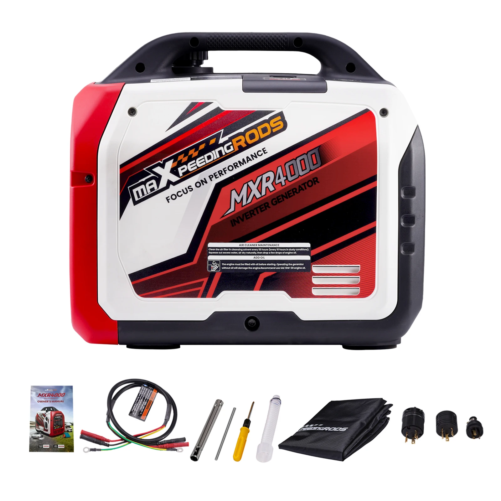 

Portable Generator Inverter 4000W/3200W Recoil Start Power w/ Bluetooth