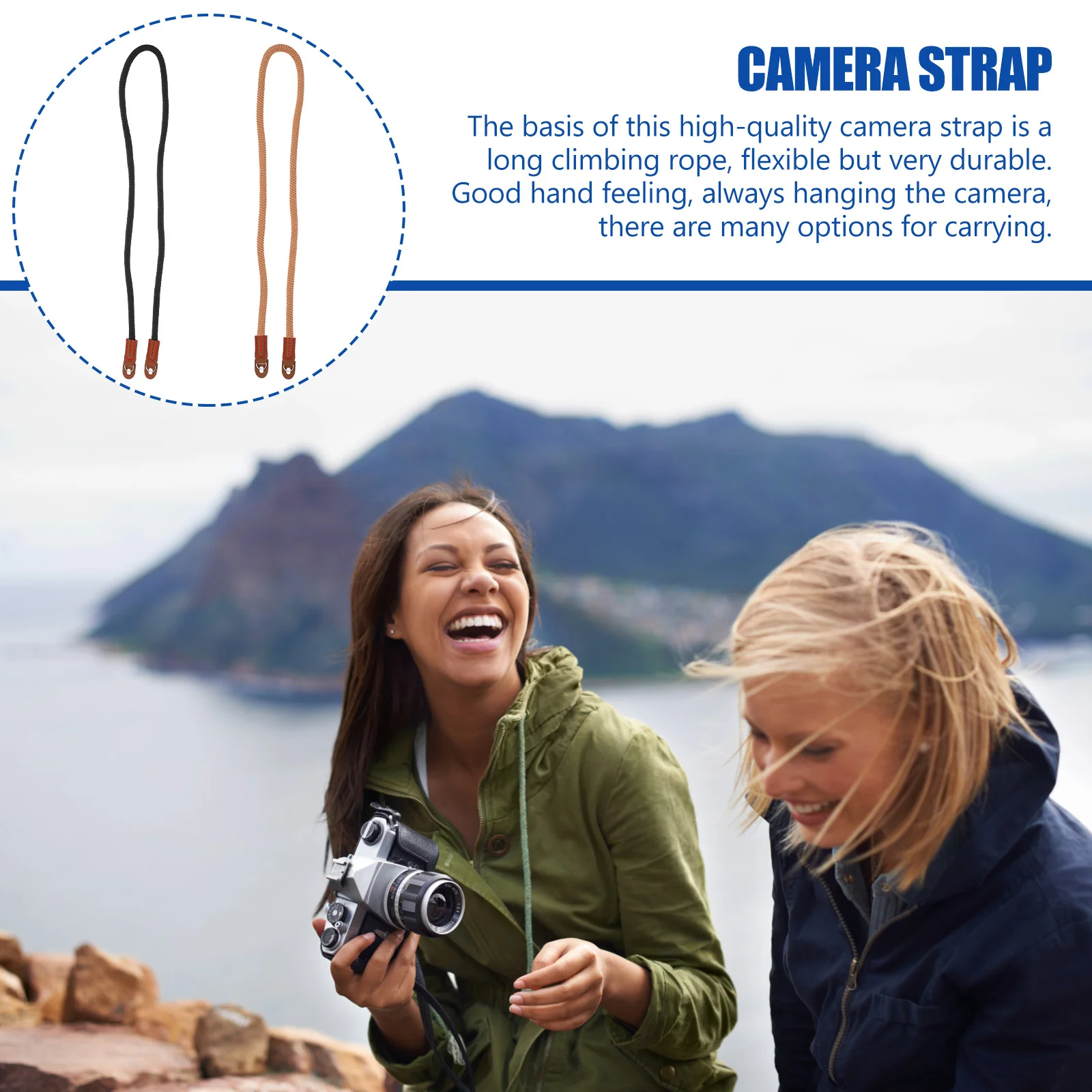 

2Pcs Camera Sling Strap Durable Nylon Neck Shoulder Strap for Travel Crossbody Camera Belt Replacement Accessories