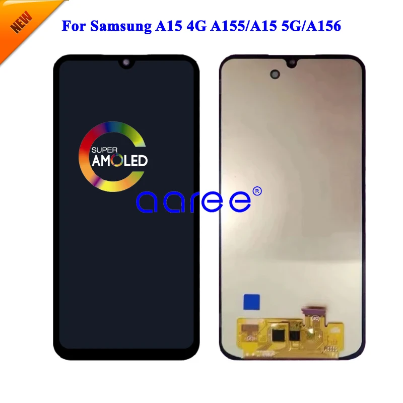 AMOMLED OLED LCD Screen For Samsung A15 4G A155 LCD For Samsung A15 5G A156 LCD Screen Touch Digitizer Assembly