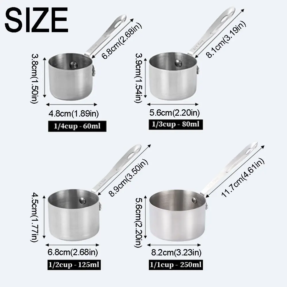 Portable Mini Sauce Pan 60/80/125/250ML Reusable Condiment Containers Household Non Stick Stainless Steel Seasoning Box