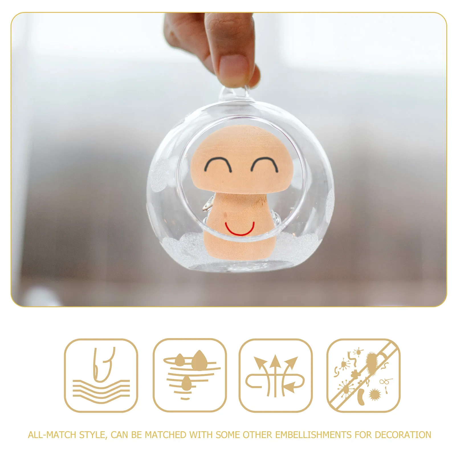 

Набор из 30 деревянных заготовок-грибов для граффити и творчества, неокрашенные, из натурального дерева, для детского творчества, украшения для дома и офиса