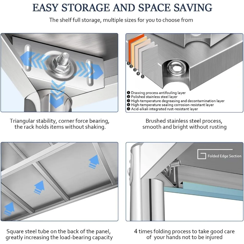 Estantes de pared de metal resistentes para almacenamiento en garaje, estante organizador minimalista para sala de estar y cocina