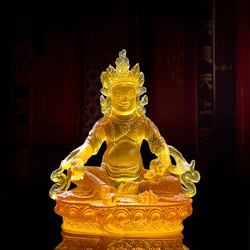 

2 Styles 14.5cm Gold Plated Resin Tibetan Buddhist Tranic Suppliers Jambhala/Tsanbala Temple/Home/Office Decorate Statue Cratfs